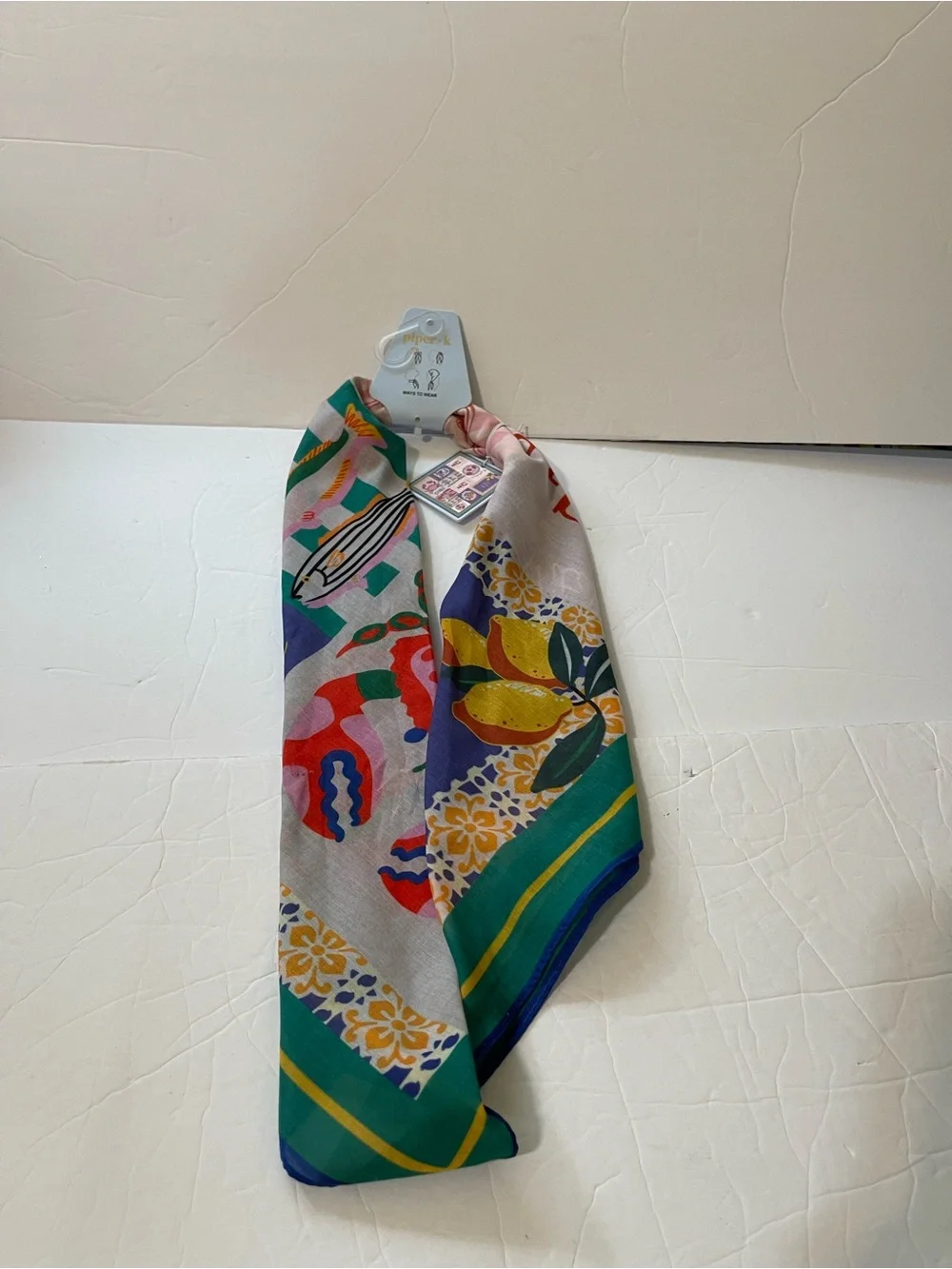 Piper K Mediterranean Patchwork Design w/lobsters, crabs, & lemons - NWT **